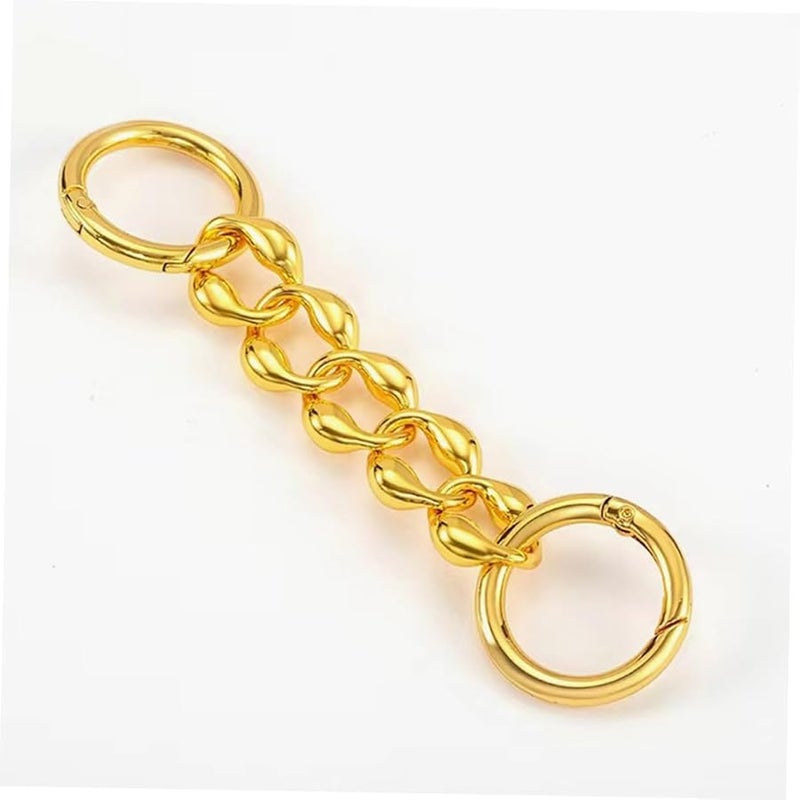 2Pcs Silver Metal Purse Strap Chain Extender Replacement For Handbags Crossbody Shoulder Bags - Image 2